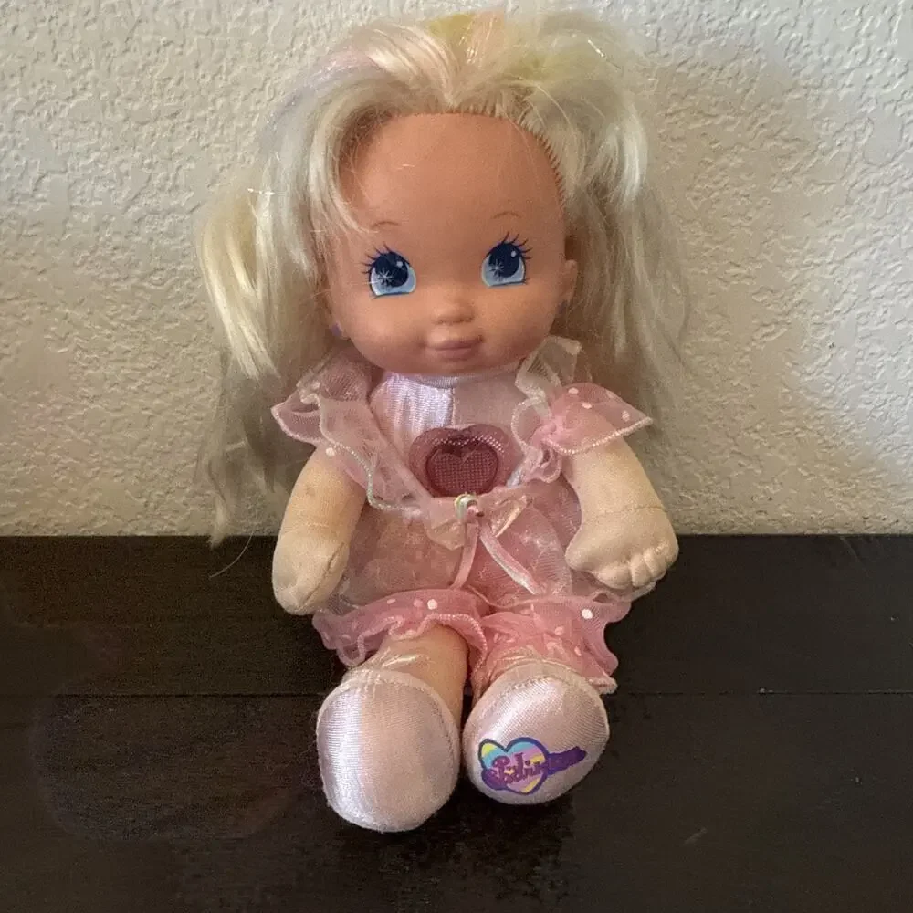Vintage 1992 PJ Sparkles Pink Soft Plush Doll with Clothes Working